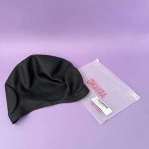 Aegend Black Silicone Swim One Size Sport Cap